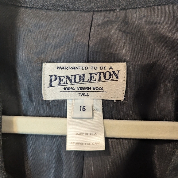 Pendleton Gray Blazer Tailored Suit Jacket - Picture 6 of 8